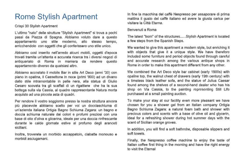 Crispi 30 Stylish Apartment Roma Esterno foto